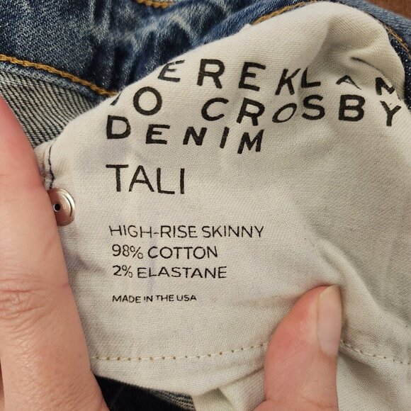 Derek Lam Crosby women's cotton high rise skinny blue jeans in size 27 - Picture 8 of 11
